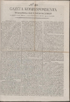 Gazeta Korrespondenta Warszawskiego i Zagranicznego. R. 1799 Nr 80