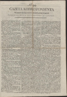 Gazeta Korrespondenta Warszawskiego i Zagranicznego. R. 1799 Nr 94