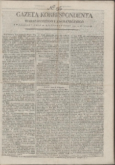 Gazeta Korrespondenta Warszawskiego i Zagranicznego. R. 1799 Nr 95