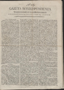 Gazeta Korrespondenta Warszawskiego i Zagranicznego. R. 1799 Nr 103