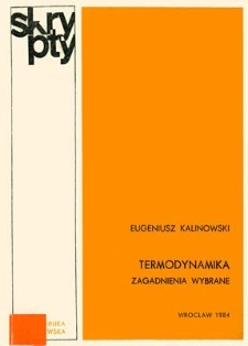 Termodynamika : zagadnienia wybrane