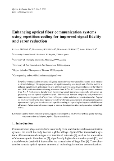 Enhancing optical fiber communication systems using repetition coding for improved signal fidelity and error reduction