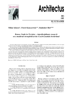 Ronow Castle in Trzciniec – interdisciplinary research on a medieval stronghold at the Czech-Lusatian borderland