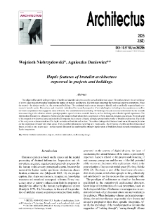 Haptic features of brutalist architecture expressed in projects and buildings