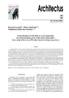 Generalization of GIS data as a tool supporting the understanding of the urban heat island effect. Case study of the city of Wrocław based on design experience