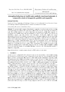 Adsorption behaviour of As(III) onto synthetic iron-based minerals: a comparative study of akaganeite, goethite and magnetite