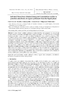 Activated biocarbons obtained from post-fermentation residue as potential adsorbents of organic pollutants from the liquid chase