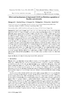 Effect and mechanism of depressant CK102 on flotation separation of fluorite and dolomite