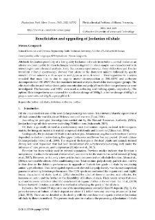 Beneficiation and upgrading of Jordanian oil shale