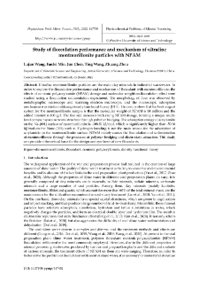 Study of flocculation performance and mechanism of ultrafine montmorillonite particles with NPAM