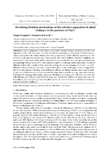 Revisiting flotation mechanisms of the selective separation of alkali feldspars in the presence of NaCl