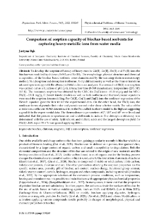 Comparison of sorption capacity of biochar-based sorbents for capturing heavy-metallic ions from water media