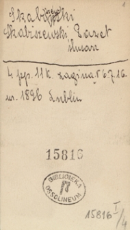 [Legiony Polskie. Kartoteka legionistów wziętych do niewoli w latach 1914-1918. Pudło 4: Lit. Sk-Z.]