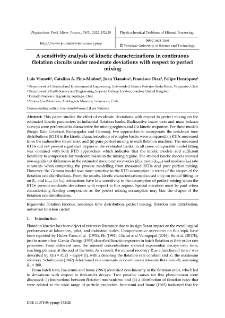 A sensitivity analysis of kinetic characterizations in continuous flotation circuits under moderate deviations with respect to perfect mixing