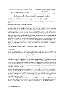 Enrichment of wollastonite with high calcite content