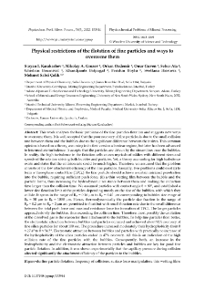 Physical restrictions of the flotation of fine particles and ways to overcome them