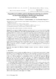 Proposition of a bubble-particle attachment model based on DLVO van der Waals and electric double layer interactions for froth flotation modelling