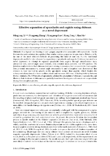 Effective separation of specularite and aegirite using chitosan as a novel depressant