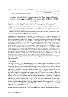 An innovative flotation technology for the lime-depressed pyrite recovery from copper sulphide ore via acid mine drainage (AMD) activation