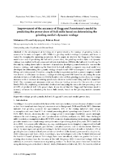 Improvement of the accuracy of Hogg and Fuerstenau's model in predicting the power draw of ball mills based on determining the grinding media’s dynamic voidage