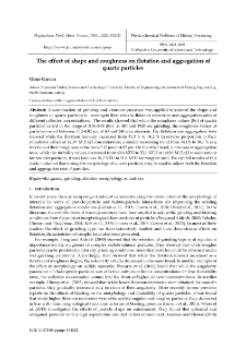 The effect of shape and roughness on flotation and aggregation of quartz particles