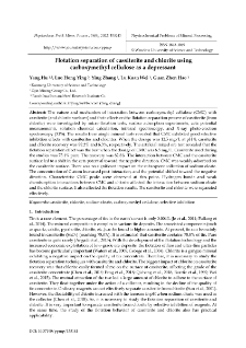 Flotation separation of cassiterite and chlorite using carboxymethyl cellulose as a depressant
