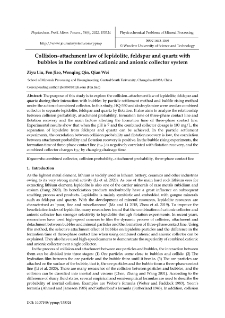 Collision–attachment law of lepidolite, feldspar and quartz with bubbles in the combined cationic and anionic collector system