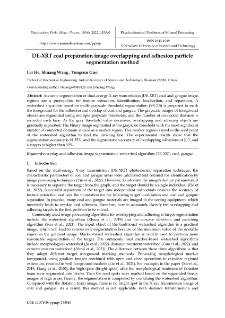 DE-XRT coal preparation image overlapping and adhesion particle segmentation method