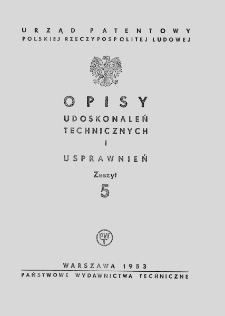 Opisy Udoskonaleń Technicznych i Usprawnień, 1953, zeszyt 5