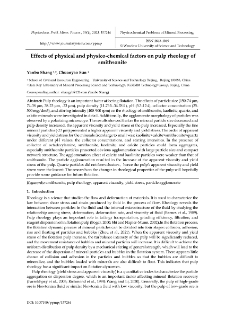 Effects of physical and physico-chemical factors on pulp rheology of smithsonite