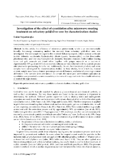 Investigation of the effect of cyanidation after microwave roasting treatment on refractory gold/silver ores by characterization studies