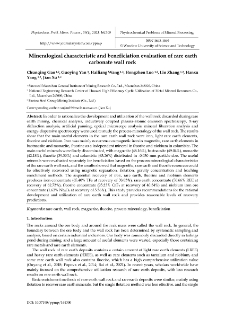 Mineralogical characteristic and beneficiation evaluation of rare earth carbonate wall rock