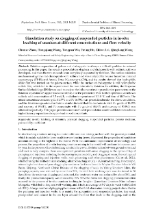 Simulation study on clogging of suspended particles in in-situ leaching of uranium at different concentrations and flow velocity