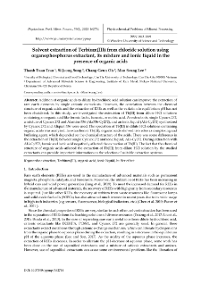 Solvent extraction of Terbium(III) from chloride solution using organophosphorus extractant, its mixture and ionic liquid in the presence of organic acids