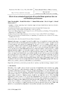 Effect of an acetonized pyrolysis oil recycled from spent-car tires on coal flotation performance