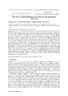 The effect of liquid grinding aids on the dry fine grinding of muscovite
