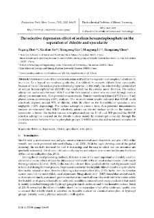 The selective depression effect of sodium hexametaphosphate on the separation of chlorite and specularite