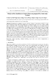 Study on the cleanliness of super clean coal prepared by water-only cyclone