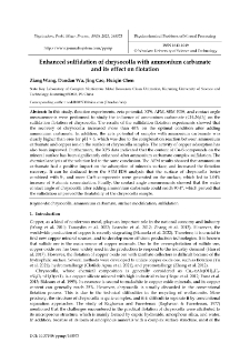 Enhanced sulfidation of chrysocolla with ammonium carbamate and its effect on flotation