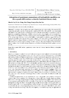 Adsorption of quaternary ammonium salt hydrophobic modifiers on the α-quartz (001) surface : a density functional theory study
