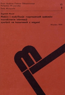 Modele i modyfikacje rozproszonych systemów wyszukiwania informacji opartych na tezaurusach z wagami