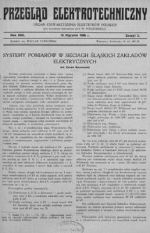 Przegląd Elektrotechniczny. Rok XVII, 15 Stycznia 1935, Zeszyt 2