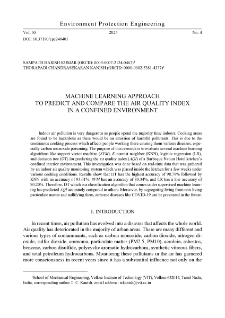 Machine learning approach to predict and compare the air quality index in a confined environment