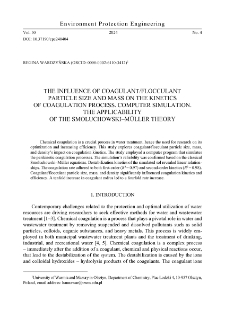 The influence of coagulant/flocculant particle size and mass on the kinetics of coagulation process. Computer simulation. The applicability of the Smoluchowski&ndash;M&uuml;ller theory