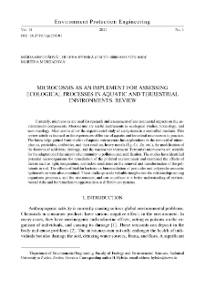 Microcosms as an Implement for Assessing Ecological Processes in Aquatic and Terrestrial Environments. Review