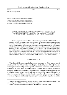 Spatiotemporal Distribution of the Impact of Urban Development on Air Pollution
