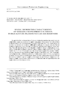 Spatial Distribution Characteristics of Nitrogen And Phosphorus Nutrients in High-Altitude Inland River Cascade Reservoirs
