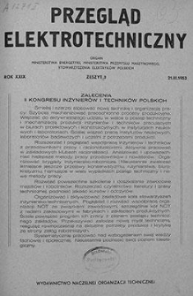 Przegląd Elektrotechniczny. Rok XXIX, 21 marca 1953, Zeszyt 3