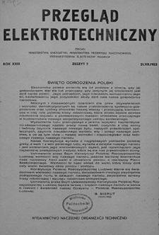 Przegląd Elektrotechniczny. Rok XXIX, 21 lipca 1953, Zeszyt 7