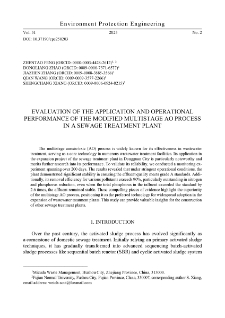 Evaluation of the application and operational performance of the modified multistage AO process in a sewage treatment plantEvaluation of the application and operational performance of the modified multistage AO process in a sewage treatment plant